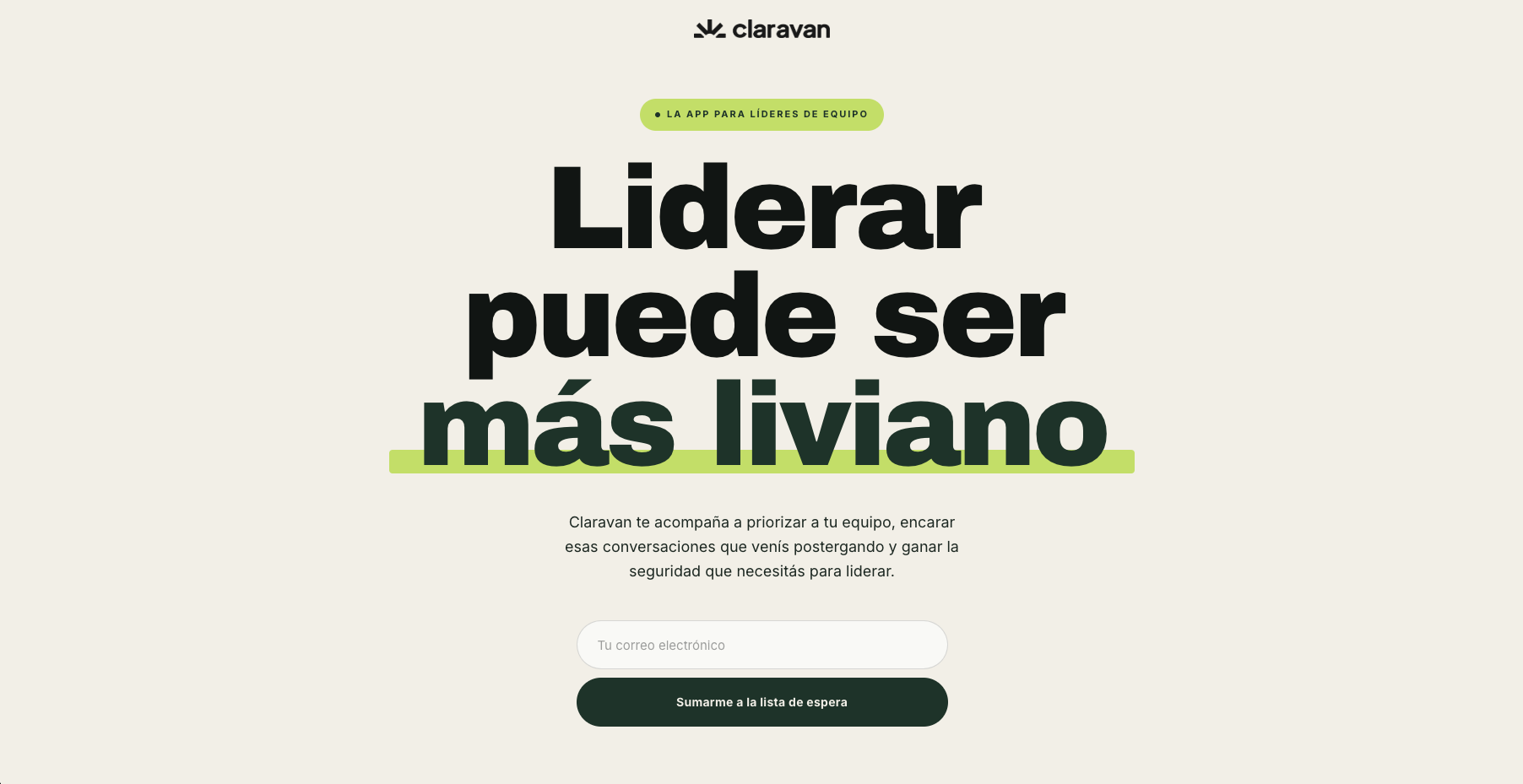 Portada de Claravan, la app para líderes de equipo