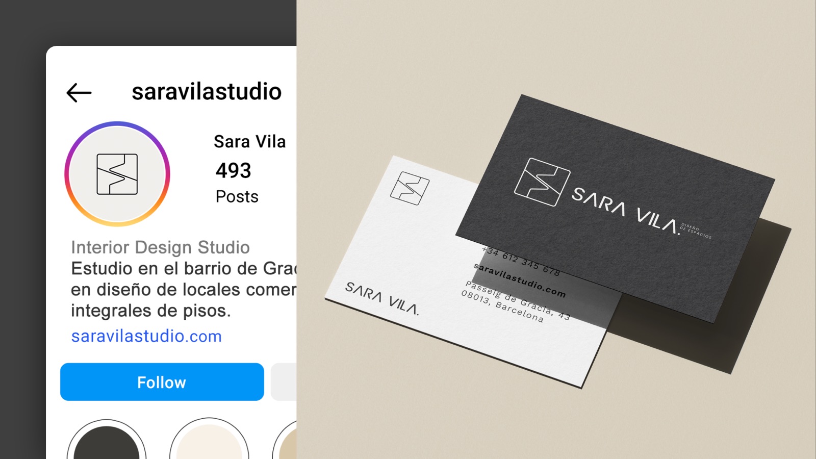 Identidad visual de Sara Vila Studio