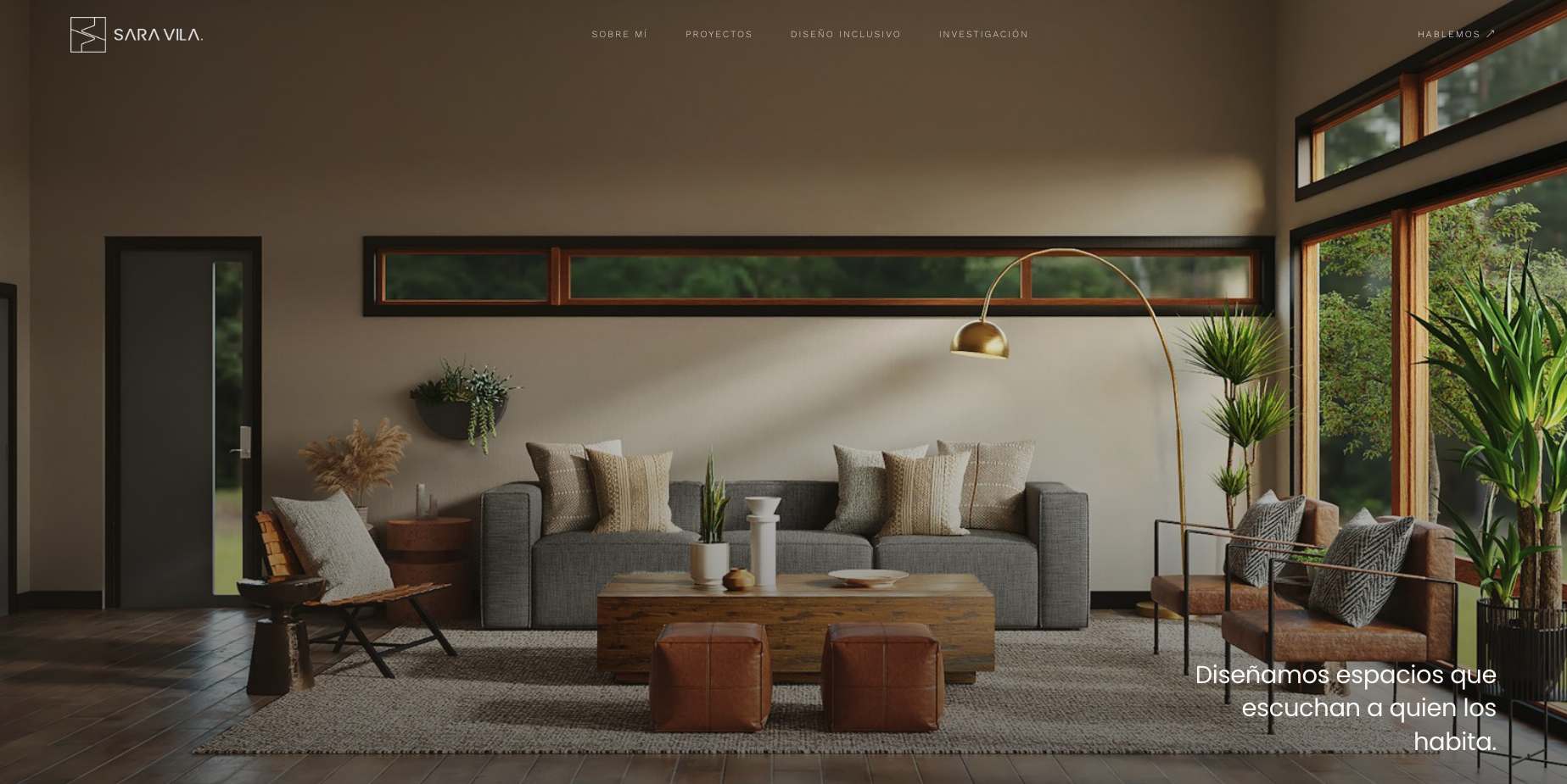 Sitio web de Sara Vila Studio, estudio de diseño de interiores