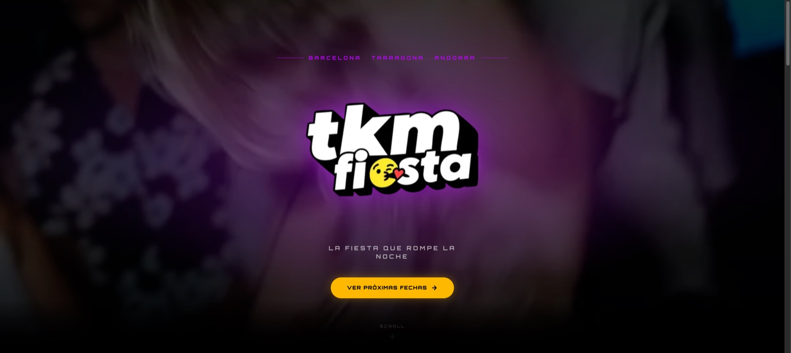 Sitio de TKM Fiesta, venta de entradas para fiestas